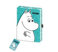 MOOMIN Libreta de Piel Sintética, A5 240 Páginas Rayadas (Diseño Moomintroll) - Mercancía Oficial