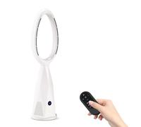 Moongiantgo 46" Ventilador Torre sin Aspas & Calefactor con Mando y Filtro HEPA - 10 Velocidades, Oscilación 80°, Modo Sueño, Protección por Caída, Ideal para Habitación/Hogar/Oficina (blanco)