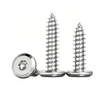 MOOPW Acero inoxidable 304 Cabeza plana grande Biselada Hexagonal interno Tornillos autorroscantes Muebles Allen Autoperforantes Tornillos para madera M5 x 16mm 20 Pcs