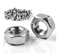 Moosswee Tuercas M6, 120 unidades, tuerca hexagonal, acero inoxidable 304 | Resistente al óxido y a la corrosión, ranura hexagonal métrica con rosca sin rebabas para varillas roscadas, tornillos