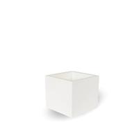 Moovere Macetero Cuadrado en Color Opaco Polietileno, para Exterior/Interior, Ligero y Resistente, para Plantas y Flores (59x59x52 cm, Blanco)
