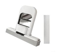 Mopa de escritorio plegable compacta con sistema integrado de autoajuste para una limpieza eficiente en superficies duras (negro)