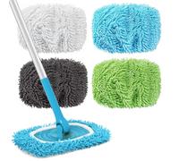 Mopa De Microfibra Compatible con Swiffer Sweeper, 4 Piezas ,Fregona Paños Reutilizables Mopa,Mop Fregona Recambio Húmedo Y Seco,para Limpiar Suelos Duros/De Madera