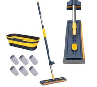 Mopas Planas para Limpieza de Suelos, Herramienta de Lavado de Suelos húmedos y Secos, fregona Plana para Azulejos, baño, Sala de Estar, Dormitorio, hogar, Cocina, apartamento, Alfombra
