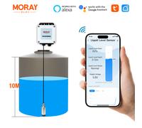 Morayelec ME202W 10m medidor de alta precisión Tuya Smart Home sistema de alarma de nivel de líquido medidor de nivel de líquido sumergible de larga distancia