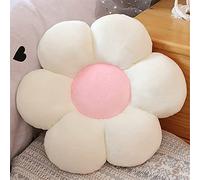 Morbuy Cojín de Peluche con Forma de Flor, Felpa Grueso Cojines para Sillas Cojín de Asiento, Nórdico Hogar Decorar para Oficina Sillas, Sofa, Rincón de Lectura, Habitación (A. Blanco,30x30cm)