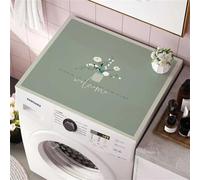 Morbuy Cubierta para Lavadora Patrón Planta Nordico Funda Universal para Lavadora, Súper Absorbente Alfombrilla de Secado Rápido, para Lavadoras, Secadoras, Cocinas, Baños (40x60cm,Florero Verde)
