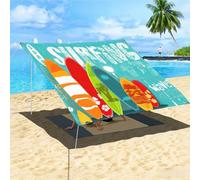 Morbuy Toldos Exterior Terraza, Toldo Vela Rectangular con Cuerda, Estampado Hawaiano Lona Sombra Impermeable Toldo Camping Malla de Sombreo para Jardín, Patio (Tabla de Surf 2,200x240cm)