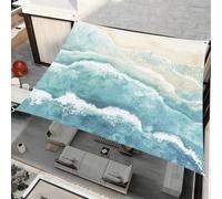 Morbuy Toldos Exterior Terraza, Toldo Vela Rectangular con Cuerda, Patrón de Agua de Mar Lona Sombra Impermeable Toldo Camping Malla de Sombreo para Jardín, Patio (Océano 4,180x180cm)