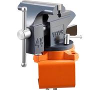 Mordaza de banco, de 4.5 pulgadas, tornillo de banco portátil para banco de trabajo, con base giratoria de 270°, abrazadera giratoria de liberación rápida, fabricada en hierro fundido, ideal para trab