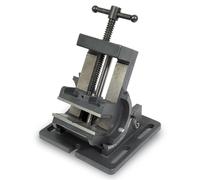 Mordaza de máquina EBERTH, inclinable a 90°, fabricada en acero fundido. Máxima capacidad de sujeción: 105 mm. Ancho de las mordazas: 100 mm. Mordaza para taladro y fresadora
