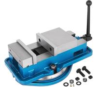 Mordaza de precisión para torno de fresado, 5 pulgadas, con base giratoria Accu Lock y escala de 360 grados. Mordaza de banco de 125 mm de ancho para fresadoras, taladros y trabajos de precisión