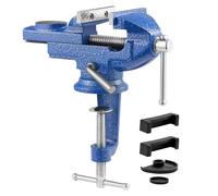 Mordaza de VEVOR, 3 Pulgadas, Mordaza Portátil para de Trabajo con Base de 360°, Abrazadera de de Rápida, Base Elevada, Construcción en Hierro Fundido, para Carpintería, Metalurgia, Taladro y Corte