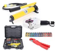 Mordaza hidráulica para mangueras - Pinza para mangueras - Herramienta de prensado - Prensa para mangueras de aire acondicionado - Juego de prensas para mangueras de aire acondicionado - Amarillo