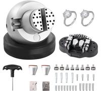 Mordaza para joyería, 5 pulgadas, herramienta para sujetar durante el grabado, mordaza giratoria de 360° para bloques de grabado, 35 piezas de accesorios, herramientas para bloques de grabado de joyer