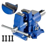 Mordaza universal VEVOR – 6 pulgadas (150 mm). Mordaza de banco con cabeza giratoria de 360° y base pivotante, mordaza robusta de uso general