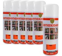 MORE FREE-Pintura Spray Antioxidante Blanco liso 400 Ml para las Superficies de Metal, Hierro y Aluminio,Pack de 6 Unidad