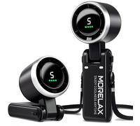 Morelax Turbo Ventilador Portátil de Mano, 5 Velocidades con Pantalla LED, Motor Potente, 4000 mAh, Recargable por USB, Para Actividades al Aire Libre, Viajes y Trabajo, Negro