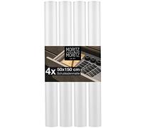 Moritz & Moritz 4X Rollo Protector cajones 50x150cm - Protector cajones Cocina - como Antideslizante Protector armarios Cocina o Protector Nevera - Incl. 20 Pegatinas para Tablero