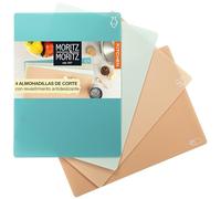Moritz & Moritz 4x Tabla de Cortar Flexible 28 x 38 cm - Tabla de Cortar Plastico 2mm de Grosor - Tabla cortar cocina - Tabla cortar flexible - Superficie Antideslizante para un Corte Seguro