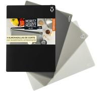 Moritz & Moritz 4x Tabla de Cortar Flexible 28 x 38 cm - Tabla de Cortar Plastico 2mm de Grosor - Tabla cortar cocina - Tabla cortar flexible - Superficie Antideslizante para un Corte Seguro