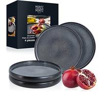Moritz & Moritz 4x Vajillas Completas 21,5 cm - Juego de Platos para 4 Personas de gres como Plato de postre, Plato de tarta, Plato de desayuno - Vajilla Completa para Servir