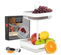 Moritz & Moritz cesta frutera blanca de metal - Moderno frutero blanco - Cesta blanca para almacenar fruta, verdura y pan
