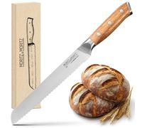 Moritz & Moritz Cuchillo de Sierra para Pan 20 cm - Cuchillo Profesional Grande para Cortar Pan con Filo de Sierra - Mango Ergonómico de Madera de Acacia