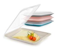 Moritz & Moritz Juego de 4 Porta Embutidos - Set Fiambrera Embutido con tapa para conservar y guardar alimentos frescos como salchichas, quesos, etc.