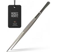 Moritz & Moritz Pinzas de cocina de acero inoxidable puntiagudas, 30 cm, color plateado