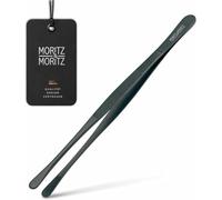 Moritz & Moritz Pinzas de cocina de acero inoxidable, redondas, 30 cm, color negro