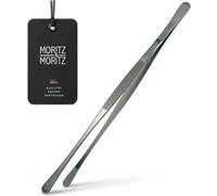 Moritz & Moritz Pinzas de cocina de acero inoxidable, redondas, 30 cm, color plateado