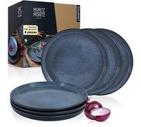 Moritz & Moritz Set de 6 Platos de Postre azules - Vajilla Platos 6 Personas - Porcelana apta para lavavajillas y microondas