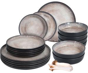 Moritz & Tellerset, juego de mesa "Vida" en color beige, 18 piezas.