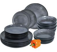 Moritz & Tellerset Vida, juego de mesa antracita, 18 piezas.