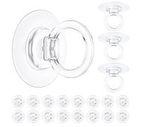 MOROBOR Ganchos adhesivos transparentes, 20 unidades, redondos, autoadhesivos, sin daño, sin taladrar, impermeable, mini colgador de utilidad para baño, cocina, uso en interiores y exteriores
