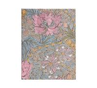 Morris Pink Honeysuckle (William Morris) Ultra 12-month Verso Hardback Dayplanner 2025 (Elastic Band Closure)