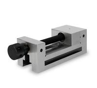 Morsa de precisión EBERTH con husillo, anchura de mordazas de 100 mm, fuerza de sujeción máxima de 125 mm, altura de las mordazas de 45 mm, fabricada en acero resistente, de uso profesional