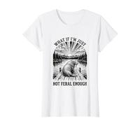 Morsa ¿Qué Pasa si no Soy lo Suficientemente Salvaje Camiseta gráfica económica, Mujer, Blanco, S