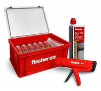 Mortero de inyección 12 x 360 ml, maletín de artesanía, set con pistola de expresión FIS DMS, pegamento de anclaje y mortero compuesto para hormigón, ladrillo sólido, piedra perforada, fijación pesada