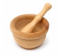 Mortero de Madera con Maza de 12 cm de Diámetro - Juego para Moler Especias, Hierbas y Granos de Café - Diseño Ergonómico y Fácil de Limpiar - Marca Artema