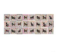 Mosaico de PVC para azulejos adhesivos coloridos gato rosa patrón impermeable pelar y para pared de cocina baño salpicaduras 15 x 15 cm cortable resistente a las manchas juego de 24 fácil de limpiar