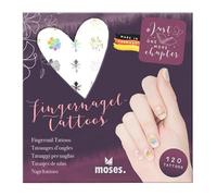 moses. Just One More Chapter - 120 tatuajes de uñas con diseños literarios para los amantes de los libros, fácil aplicación, mini pegatinas de uñas fabricadas en Alemania