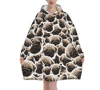 MOSGDBV Manta con Capucha Personalizada para Hombres y Mujeres - Texto/Imagen/Foto, Batamanta, Sudadera Manta, Regalo Cumpleaños y Aniversario