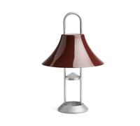 HAY Lámpara de mesa portátil Mousqueton Iron red