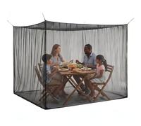 Mosquitera de 300 x 300 x 250 cm, mosquitera grande, para cama doble, tienda de campaña portátil cerrada, para exterior, jardín, balcón, terraza, cenador (negro)
