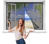 Mosquitera magnética, 70x150cmmosquiteros para Ventanas Magnética Automático con Durable para Ventanas Correderas/Balcones/Terraza，Negra