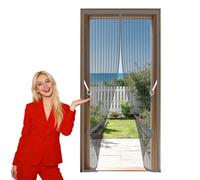 Mosquitera Magnetica 94 x 207 cm Varios Tallas Cortinas Mosquitera Puerta Montaje Sencillo sin Necesidad de Taladrar para Puertas de Patio y Balconeras, Gris