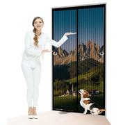 Mosquitera Magnética para Puerta 100 x 160 cm Cierre Automático, sin Taladrar Mosquiteras Magnéticas Fácil de Instalar, Antimosquitos, Malla Fina para Garaje O Patio, Negro
