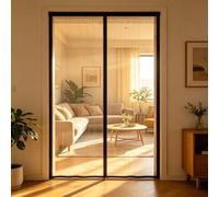 Mosquitera Magnética para Puerta 100 x 170 cm Mantiene El Aire Fresco Dentro y Los Bichos Fuera Cortina de Puerta Mosquitera para Puertas de Salón Balcón Corredor, Negro